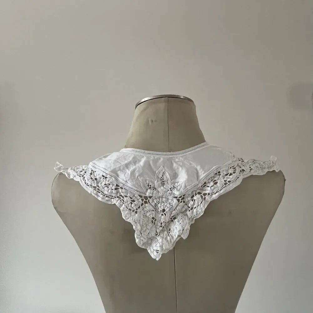 Vintage White Lace Collar Wmns OS Coquette Cottagecore Prairie